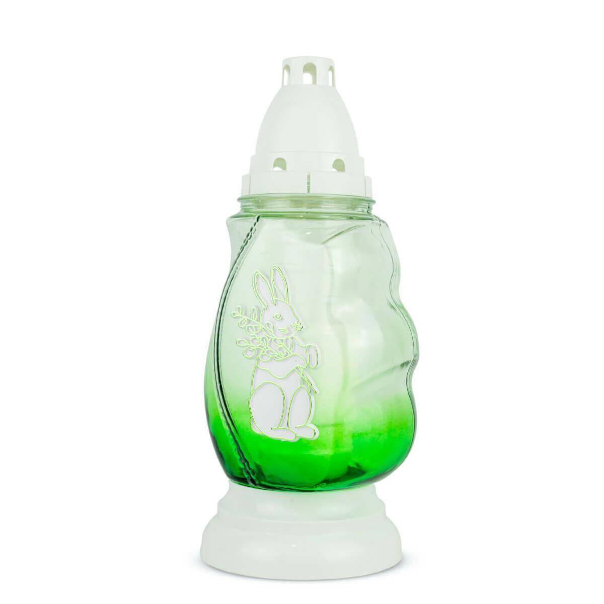 Znicz Wielkanocny Zając 28 cm Zielony
