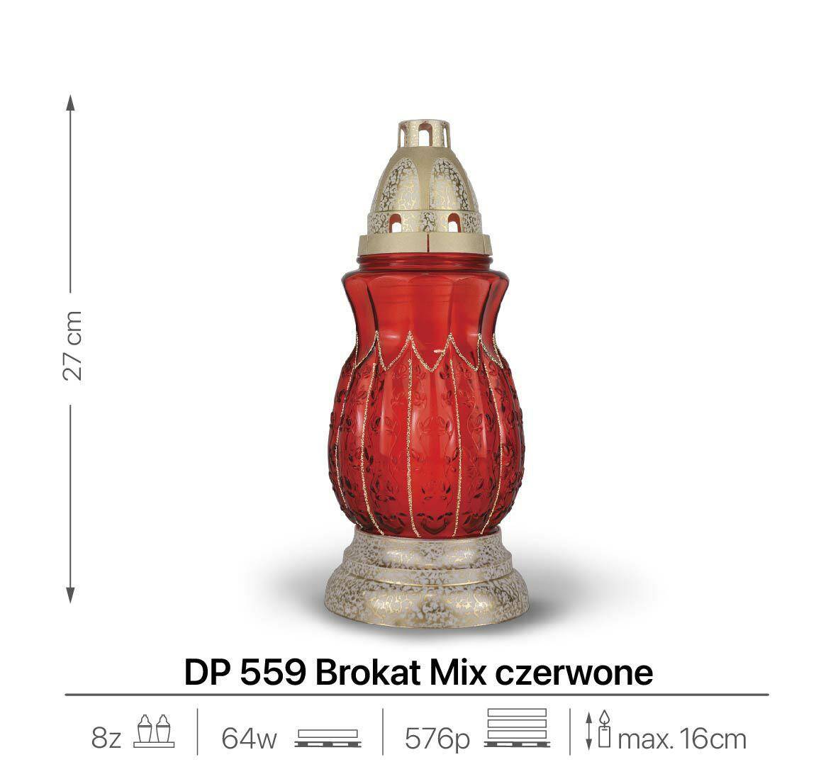 DP 559 Brokat Mix Czerwony (Zdjęcie 2)