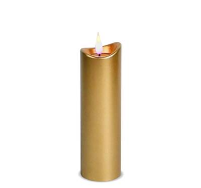 Świeca Led Woskowana 17 cm Złoty
