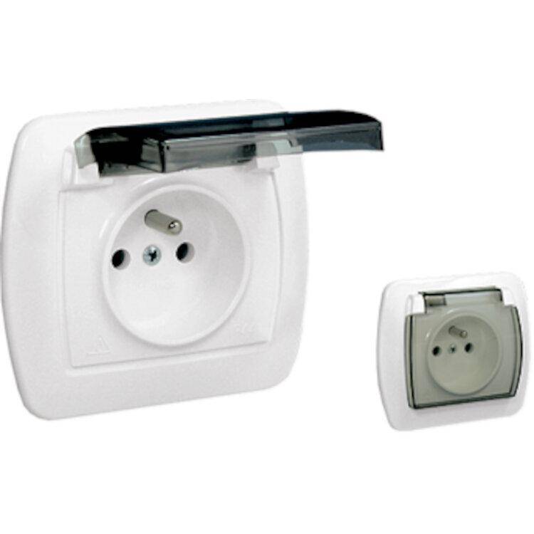 Akord Biel gniazdo 2P+Z IP44 kl. dymna