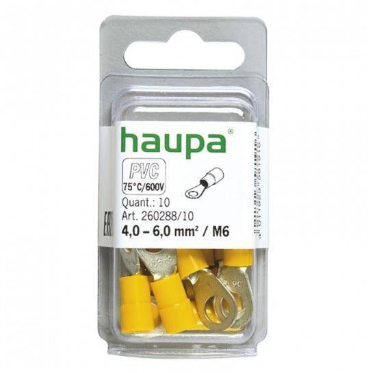 HAUPA końcówka oczkowa izol. 4,0-6 M6