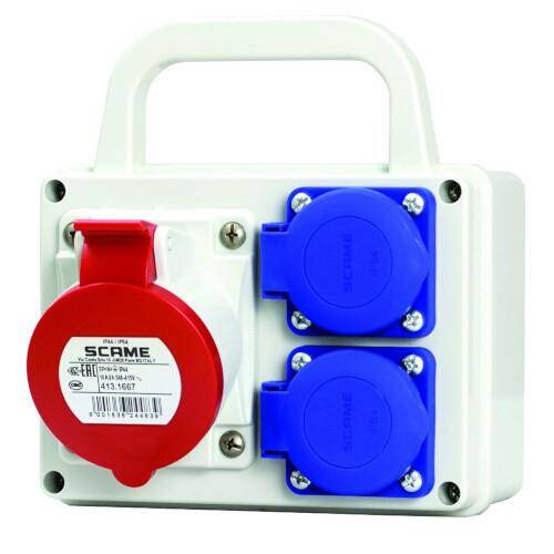 E-BOX rozdziel. z rączką 1x16A/5 2x230V