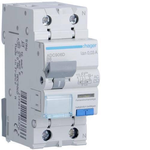 ADC906D B6A 30mA AC wyłącznik różnicowoprądowy z członem nadmiaroprądowym