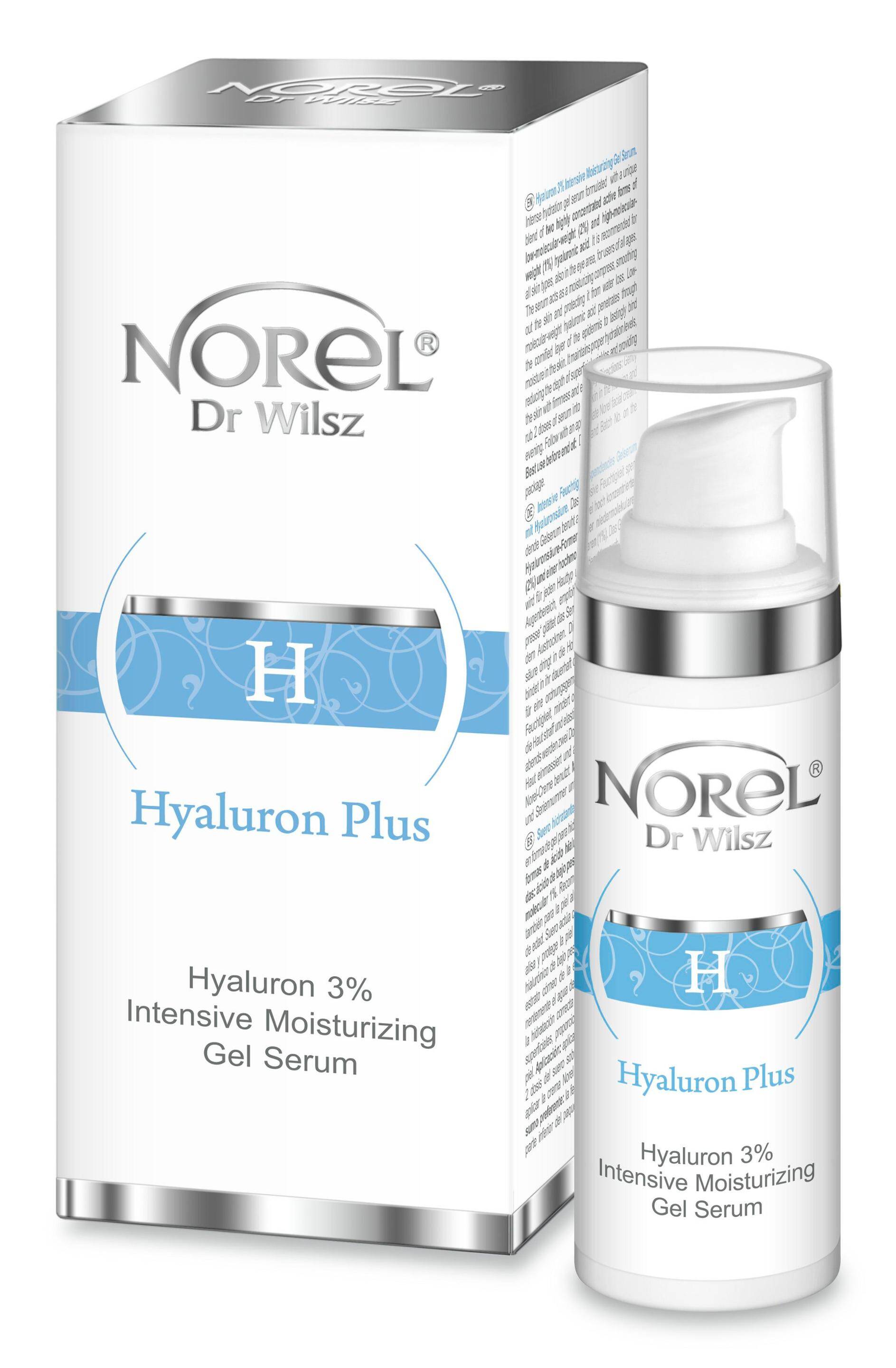 Norel  DA349 HYALURON 3% Serum żelowe intensywnie nawilżające z kwasem hialuronowym 30ml  (Zdjęcie 1)