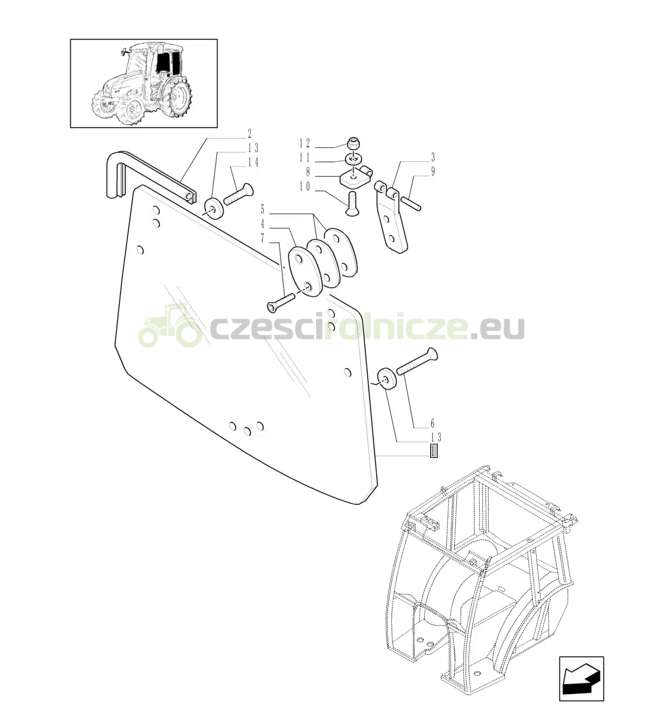 ZESPÓŁ SZYB KABINY CNH O