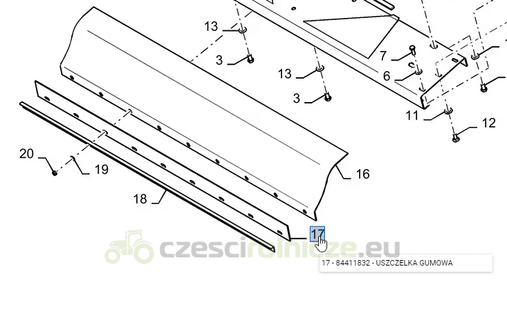 USZCZELKA GUMOWA NEW HOLLAND CASE