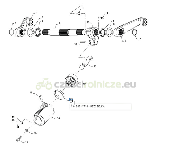 USZCZELKA NEW HOLLAND CASE 84511718