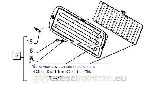 PODKŁADKA NEW HOLLAND CASE 82028955