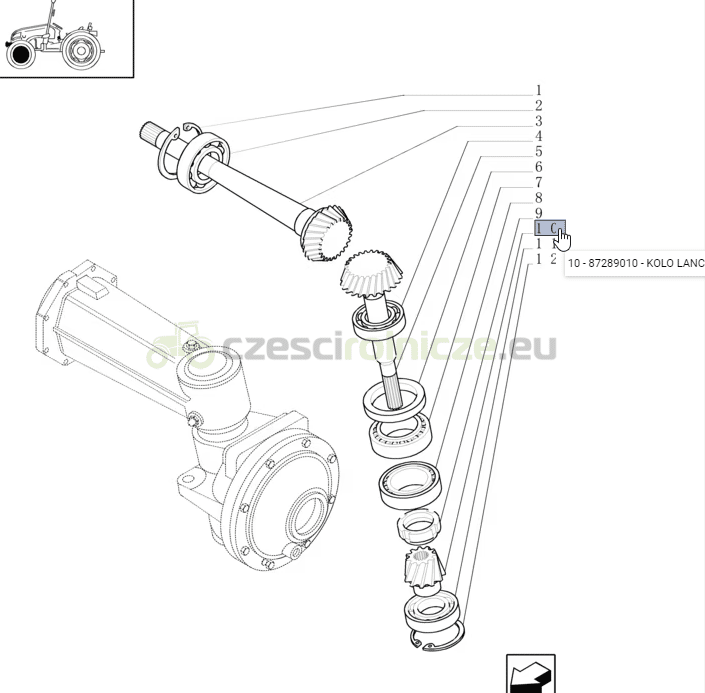 KOŁO ŁAŃCUCHOWE NEW HOLLAND CASE