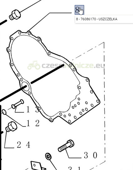 USZCZELKA NEW HOLLAND CASE 76086170