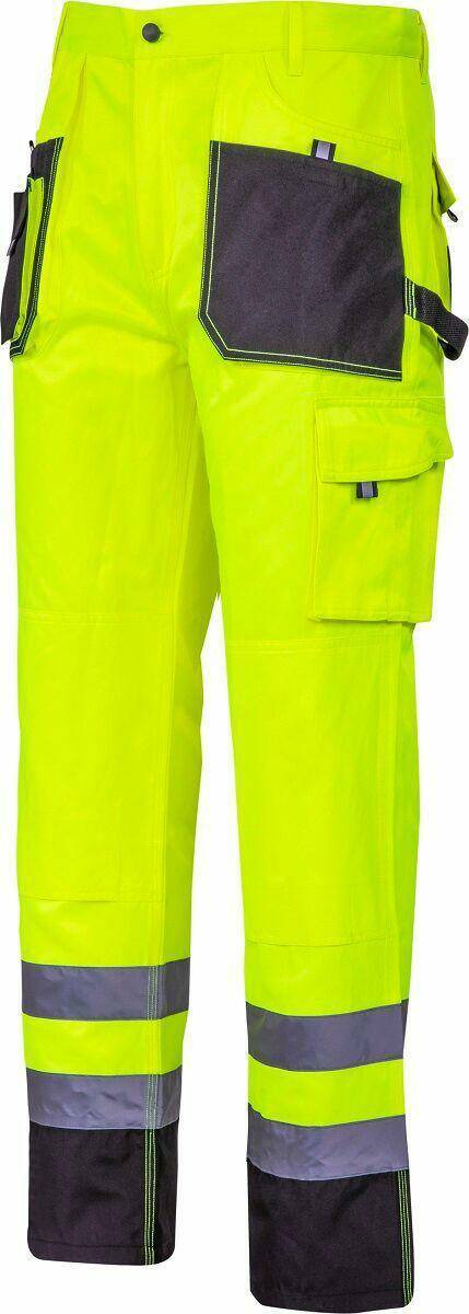 L40525  Spodnie do pasa ostrzegawcze żółte