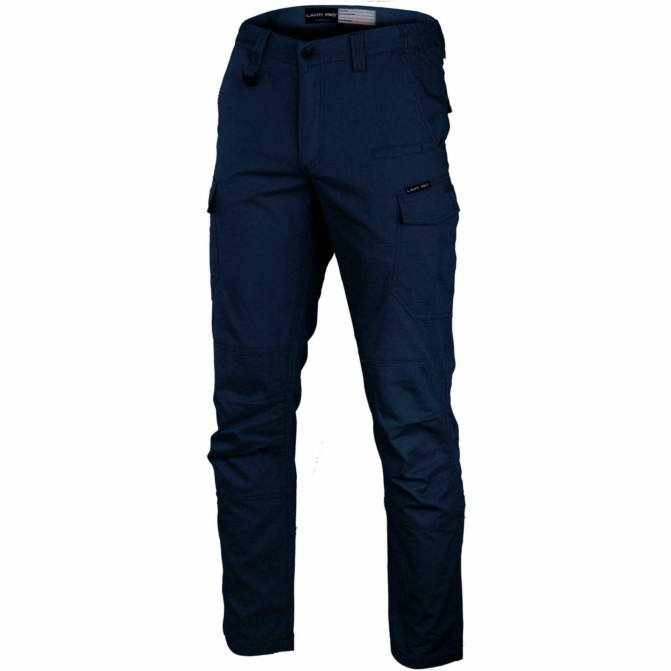 L40540 Spodnie bojówki niebieskie
