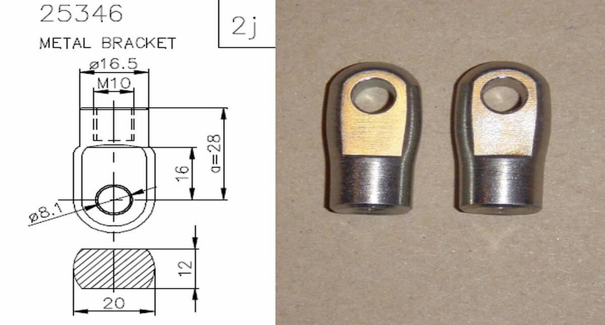 UCHWYT SPRĘŻYNY GAZOWEJ L-28/8,1mm gr.12