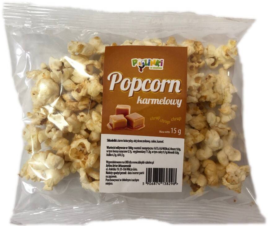 Popcorn POOLINKI 15g karmelowy /30/