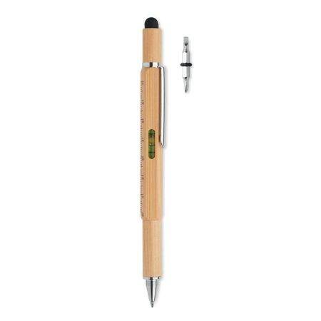 Bambusowy długopis z poziomnicą