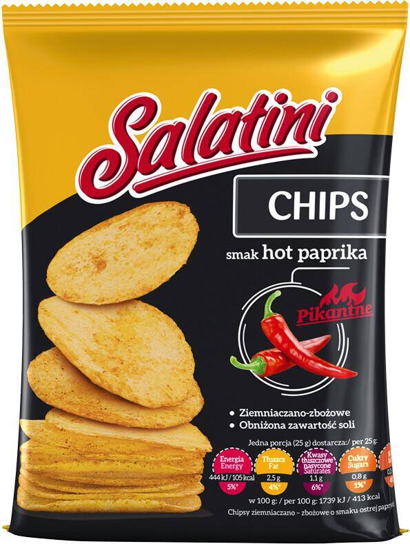 Salatini Chips HOT papryka 25g /16/