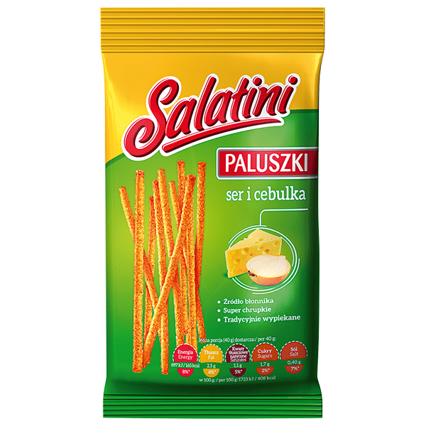 Salatini paluszki serowo-cebulowe 40g/42 (Zdjęcie 1)