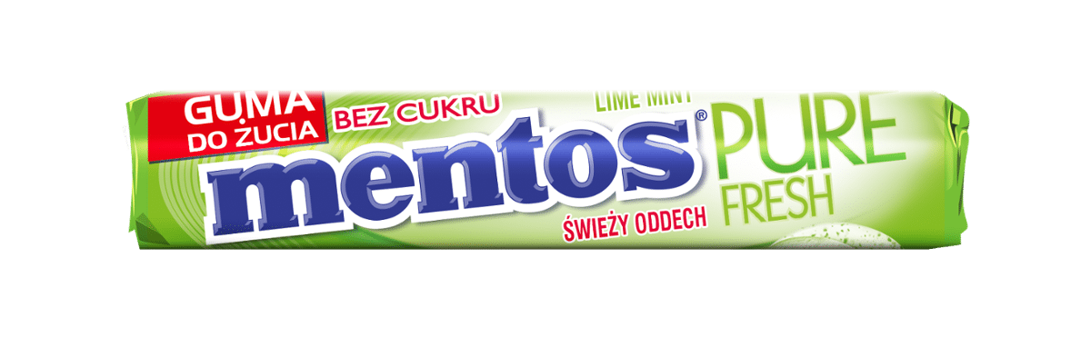 Mentos Pure Fresh 15,5g lime /24/ (Zdjęcie 2)