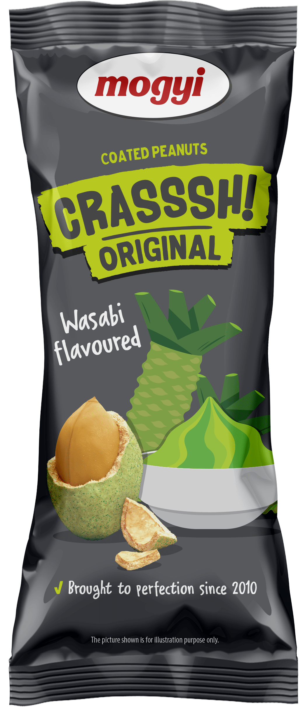 Crasssh - orzeszki ziemne wasabi 60g (Zdjęcie 1)