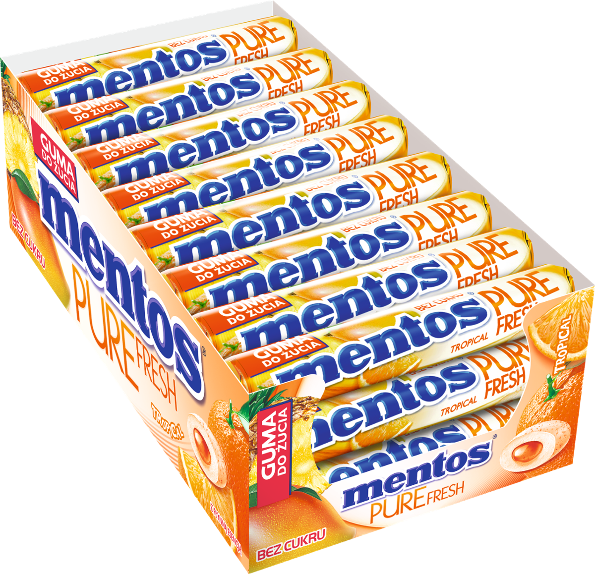 Mentos Pure Fresh 15 g tropical /24/