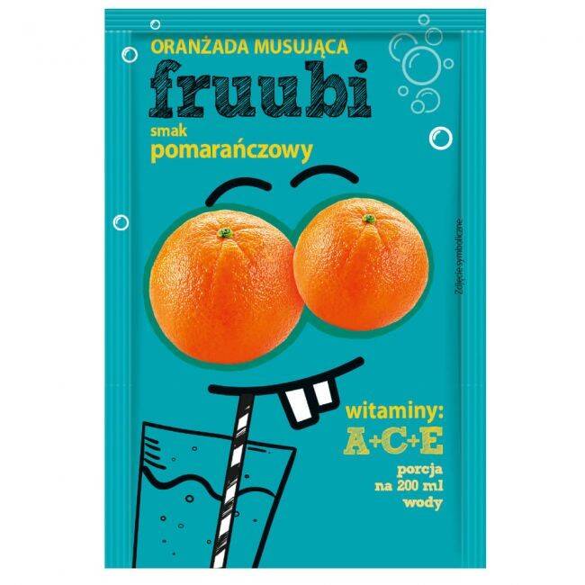 Oranżadka Fruubi smak POMARAŃCZOWY 23g (Zdjęcie 1)
