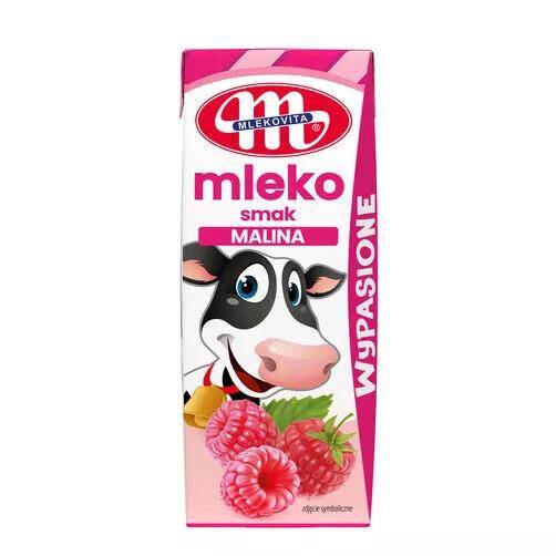 Mleko UHT Mlekovita malina. 200ml /30/ (Zdjęcie 1)