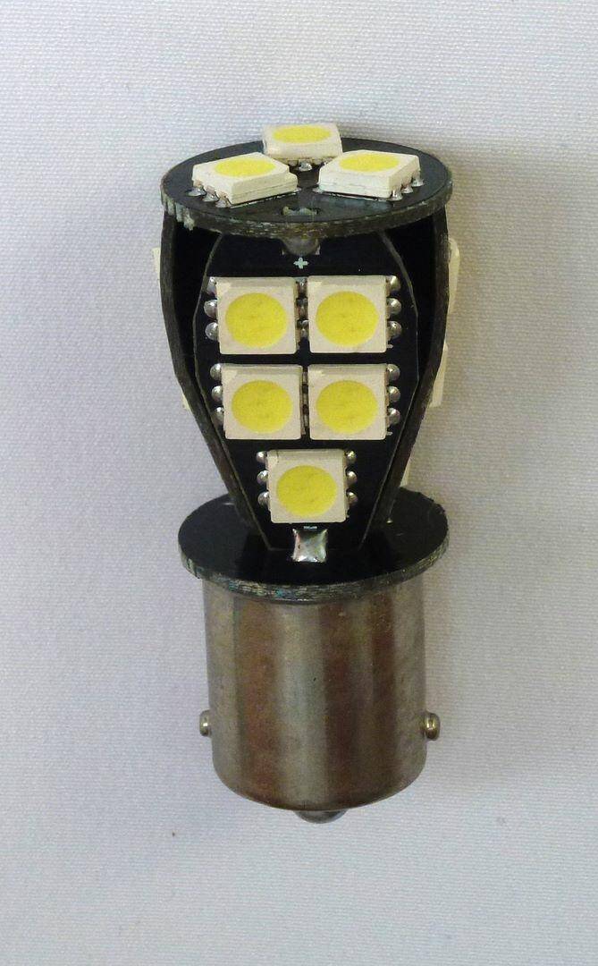 ŻARÓWKA WHITE CANBUS BA15S 18SZT 5050SMD