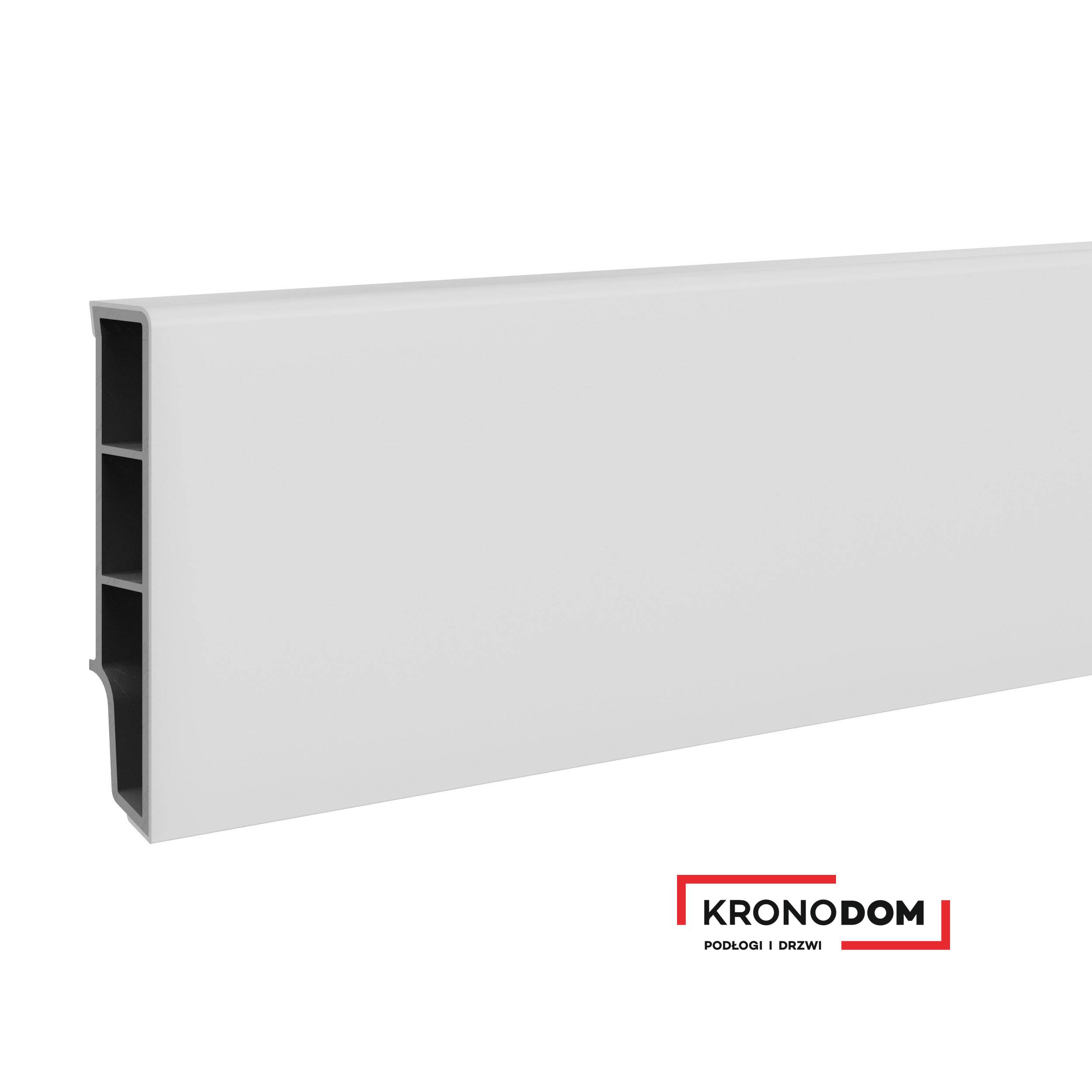 Listwa przypodłogowa VILO SEMPLA 705 biała wysokość 6,5 cm, szerokość krycia 1,4 cm, dł 2400 cm