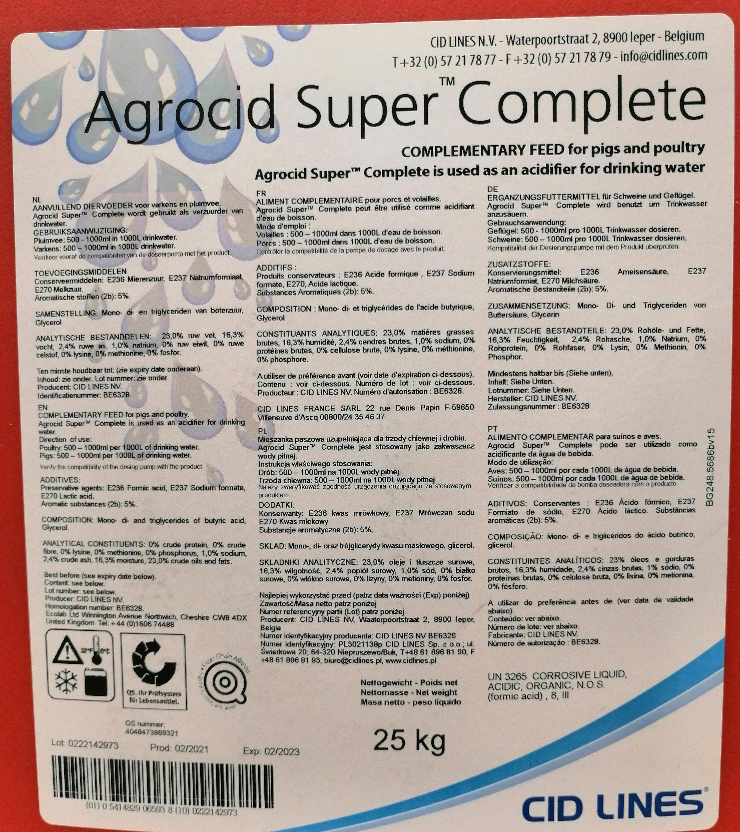 Agrocid Super COMPLETE 25kg zakwaszacz (Zdjęcie 2)