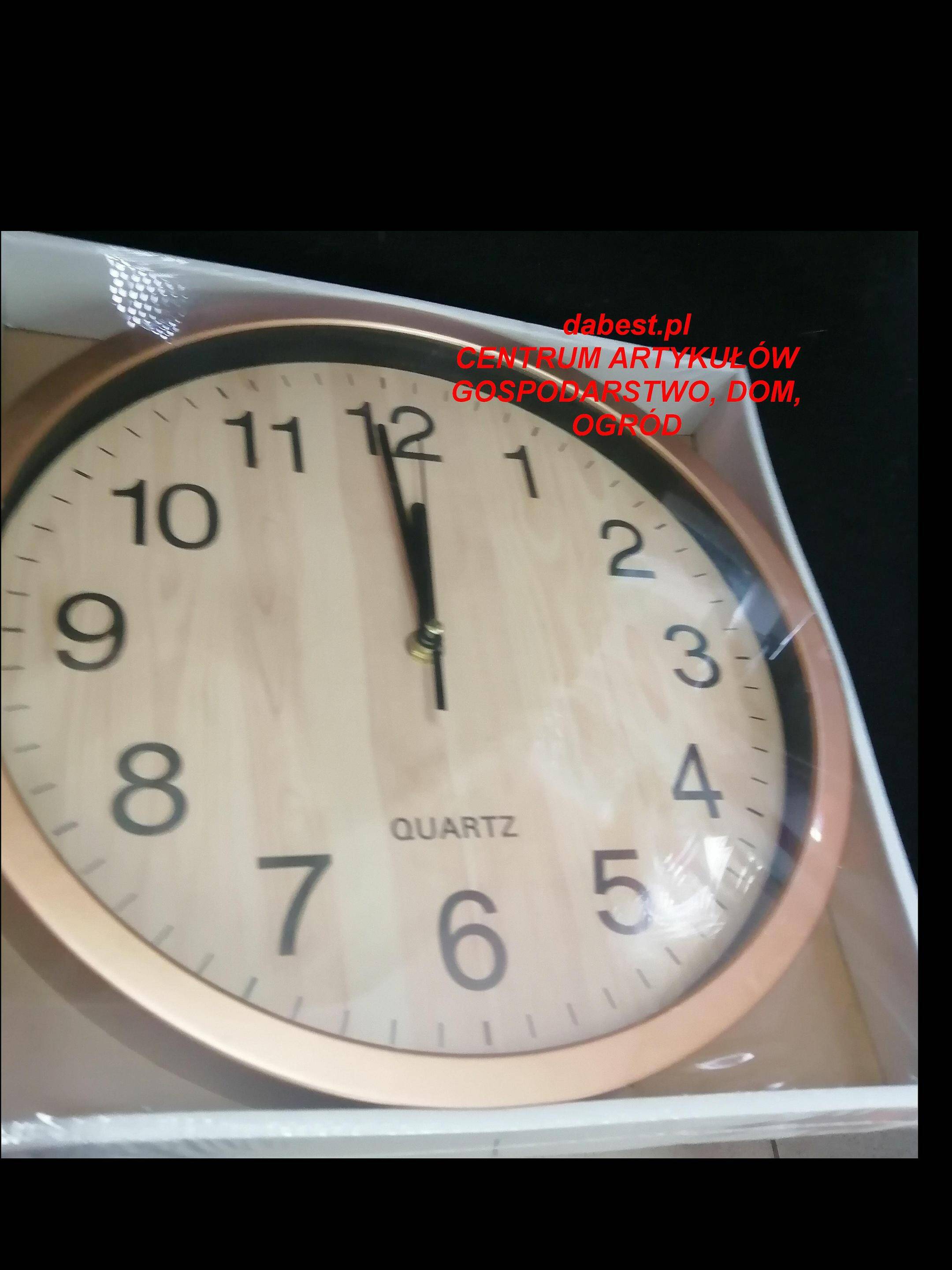 Zegar ścienny 30cm drewnopodobny