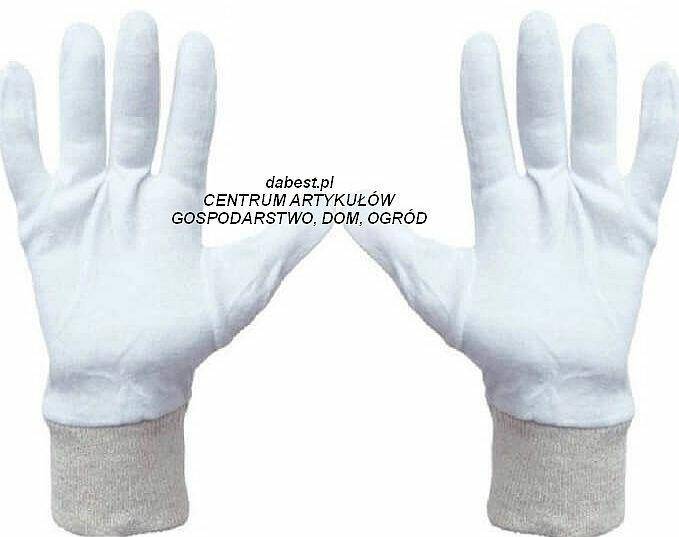 Rękawice bawełniane białe