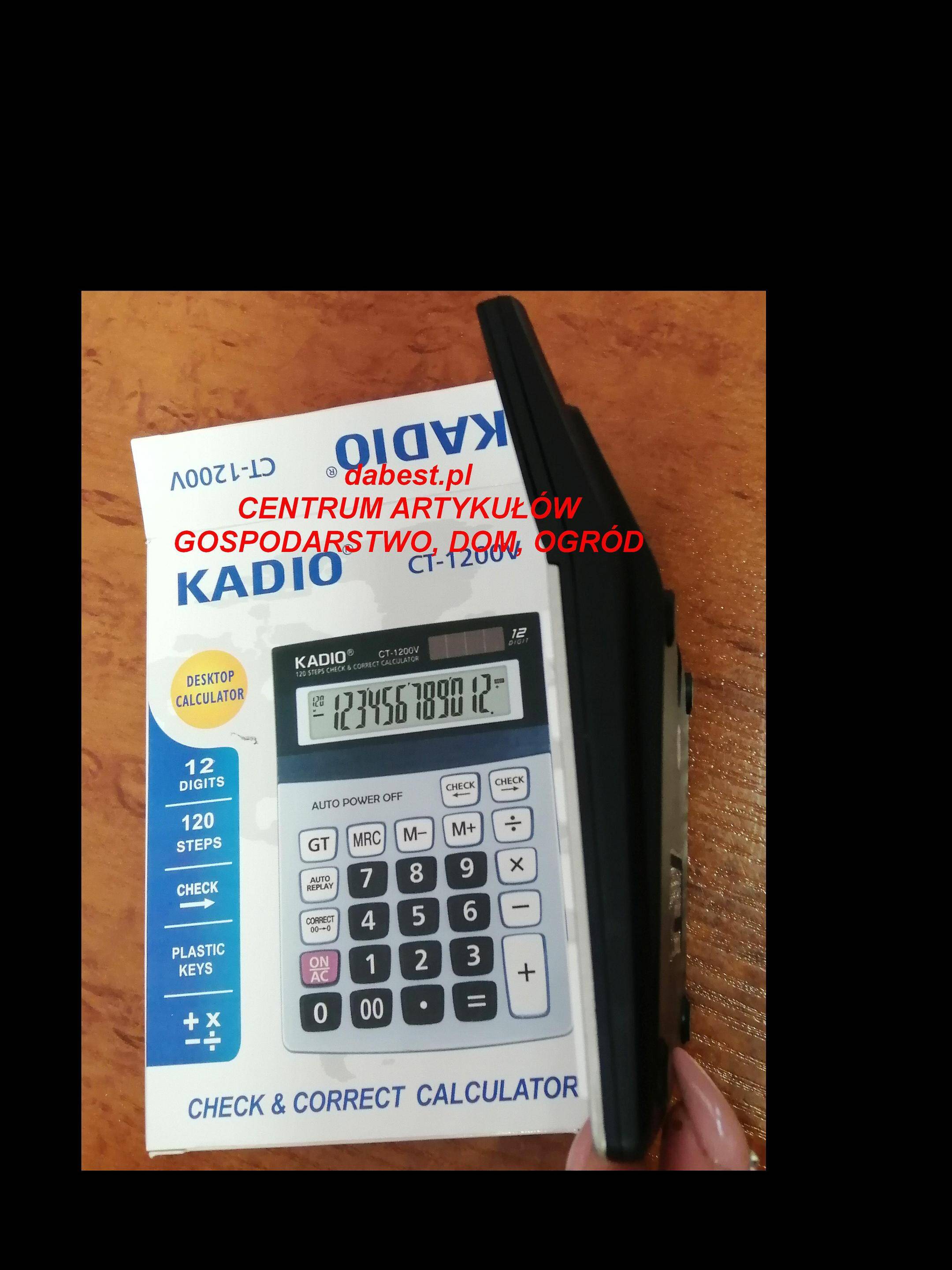 Kalkulator 10,5x15cm, KADIO 12-cyfrowy
