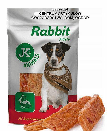 JK- Rabbit Fillets 80g, przysmak dla psa