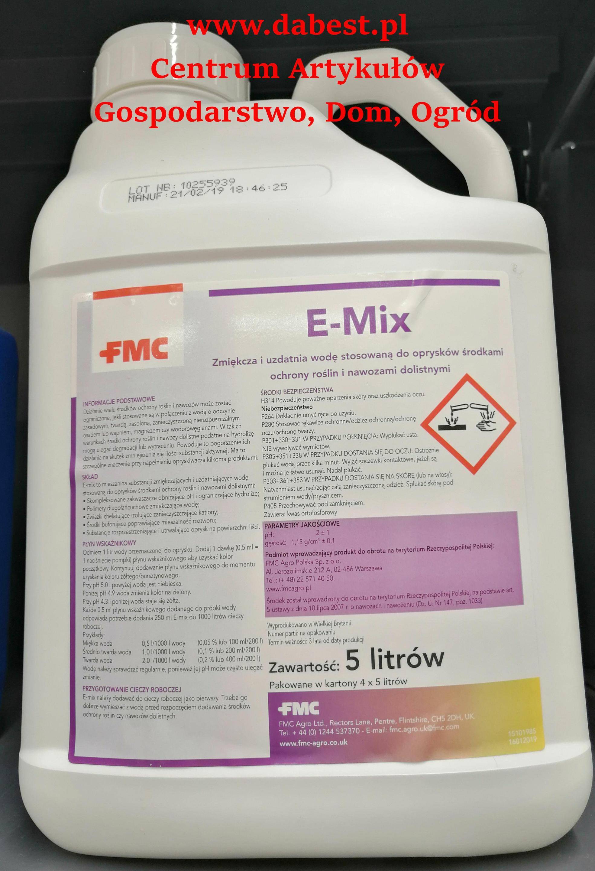 E-MIX   op.5L skuteczne uzdatnianie wody (Zdjęcie 4)