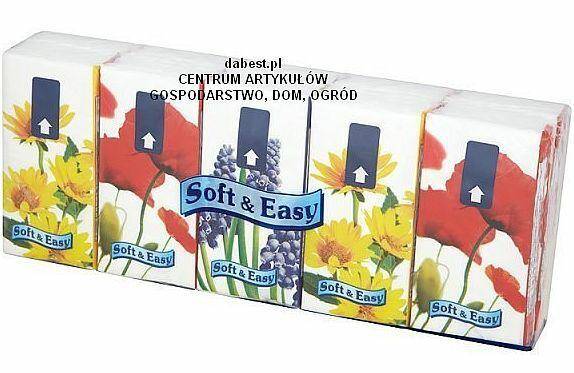 Chusteczki SOFT&EASY kwiaty 3-warstw 10x