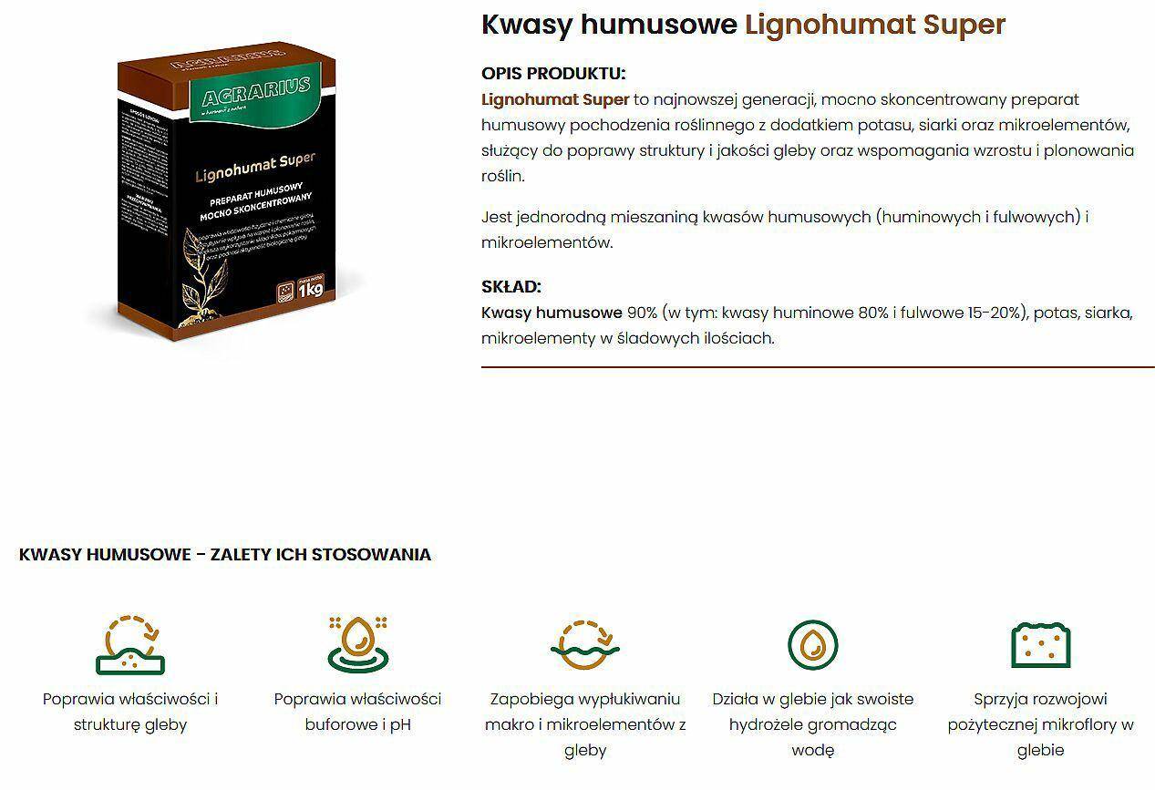 Lignohumat Super kwasy humusowe 1kg