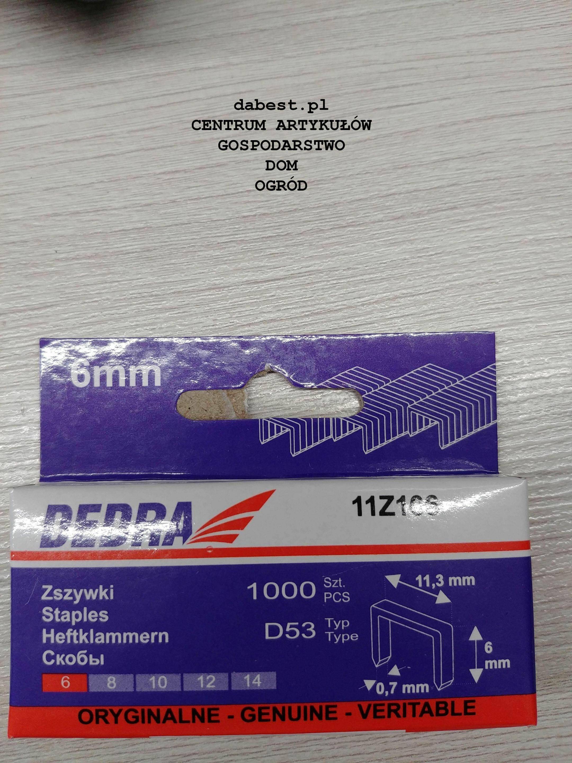 DEDRA Zszywki  6mm 1000szt.gr.0,7 D53