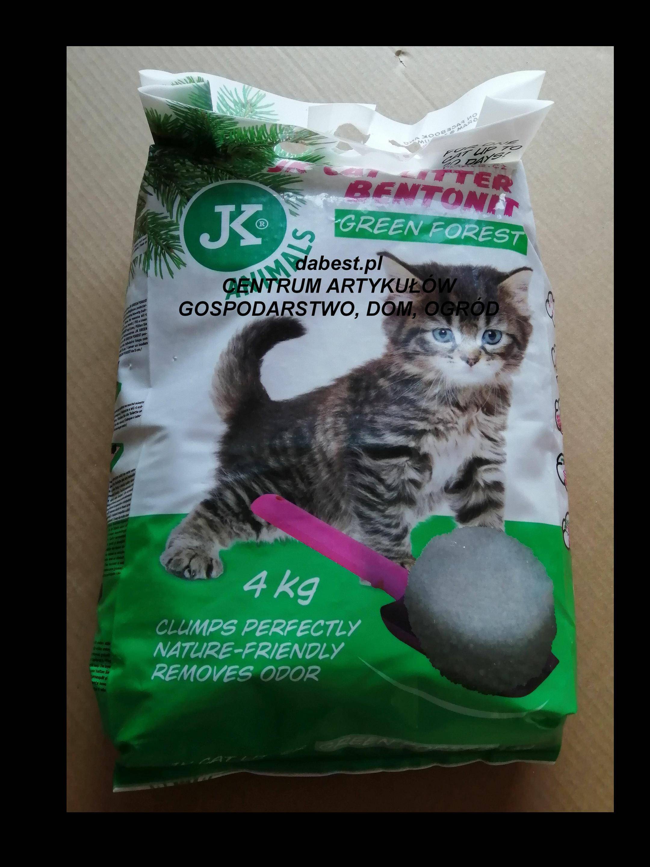JK-Cat litter zielony las 4kg żwirek/kot (Zdjęcie 1)