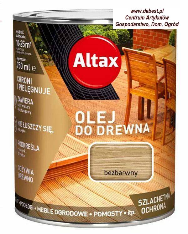 ALTAX Olej do drewna BEZBARWNY 0,75L