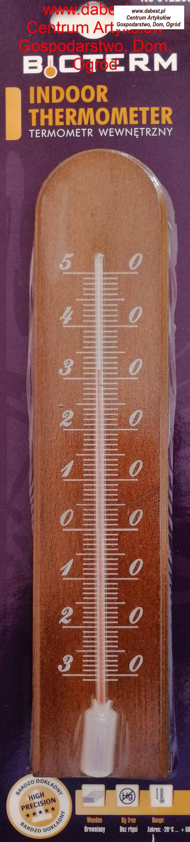 Termometr pokój drewniany  230/50mm