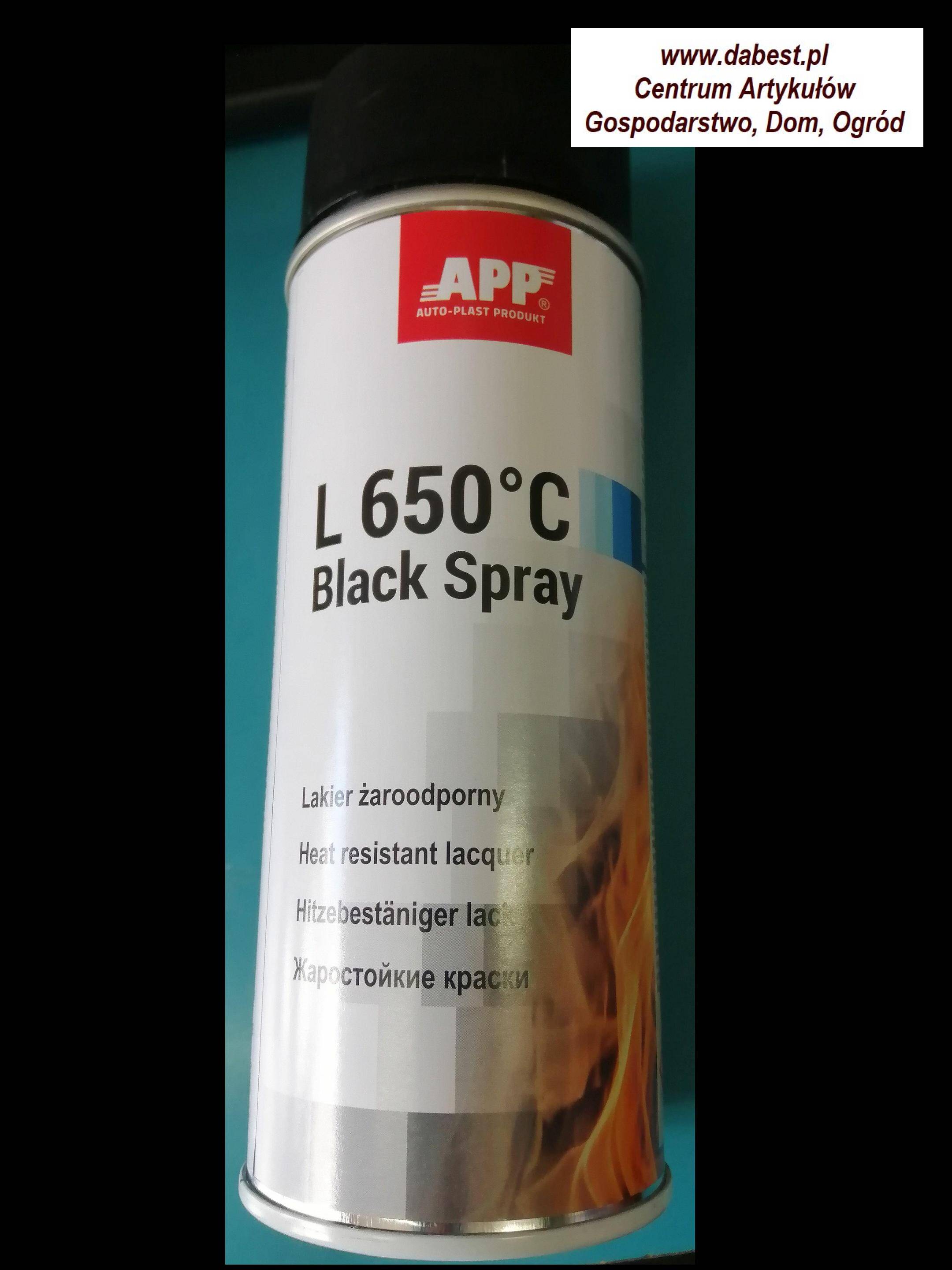 APP Black spray lakier żaroodporny 400ml