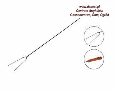 Widelec ogniskowy 100cm, stalowy długi