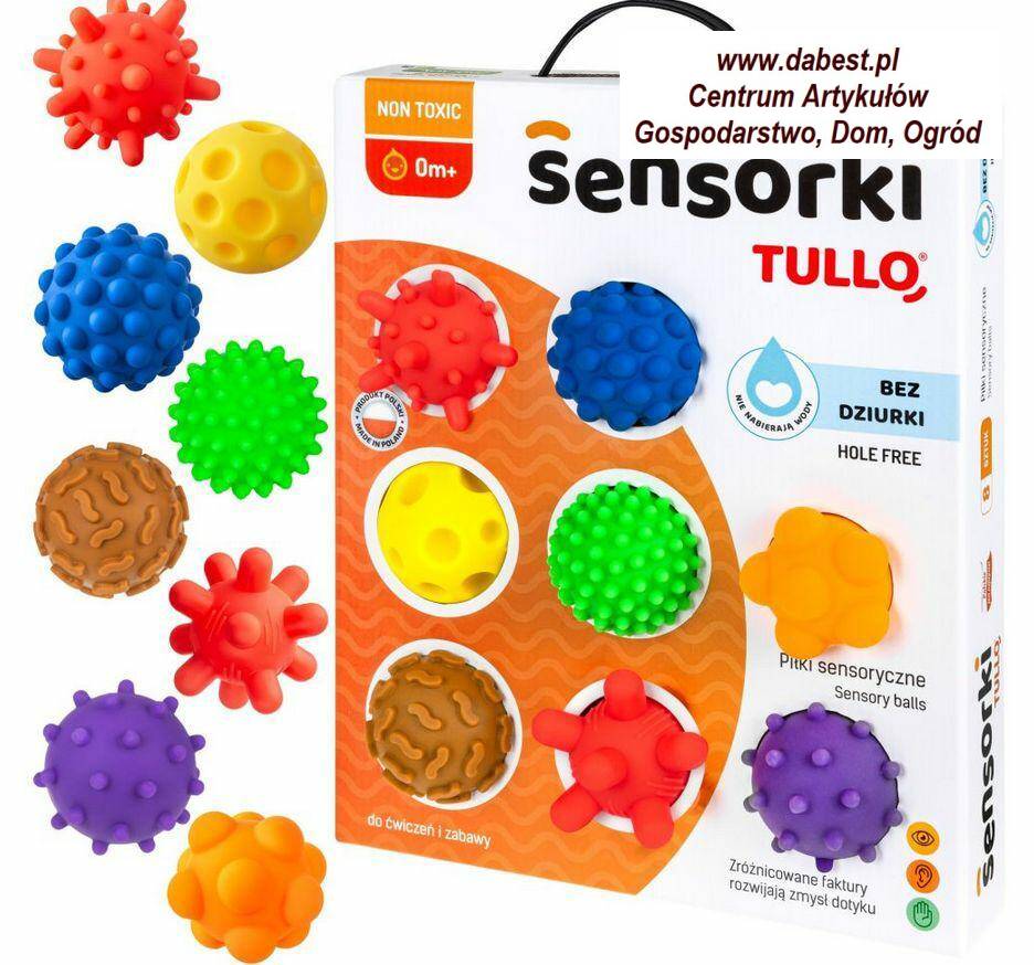 Piłki sensoryczne 8 sztuk Sensorki,