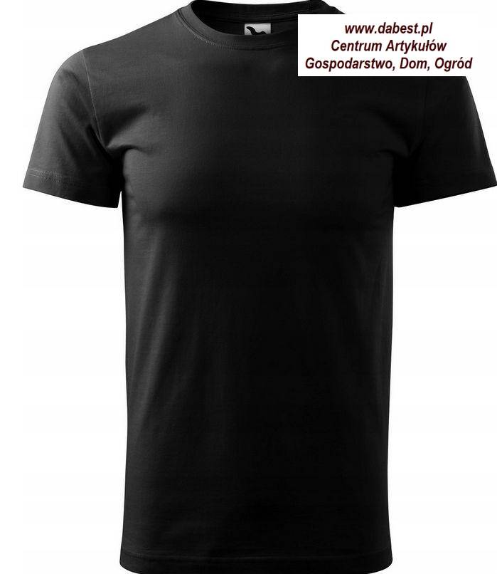 Koszulka BASIC Czarna rozm. 5XL, 100 %