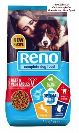 Karma RENO sucha 3kg dla psa z wołowiną