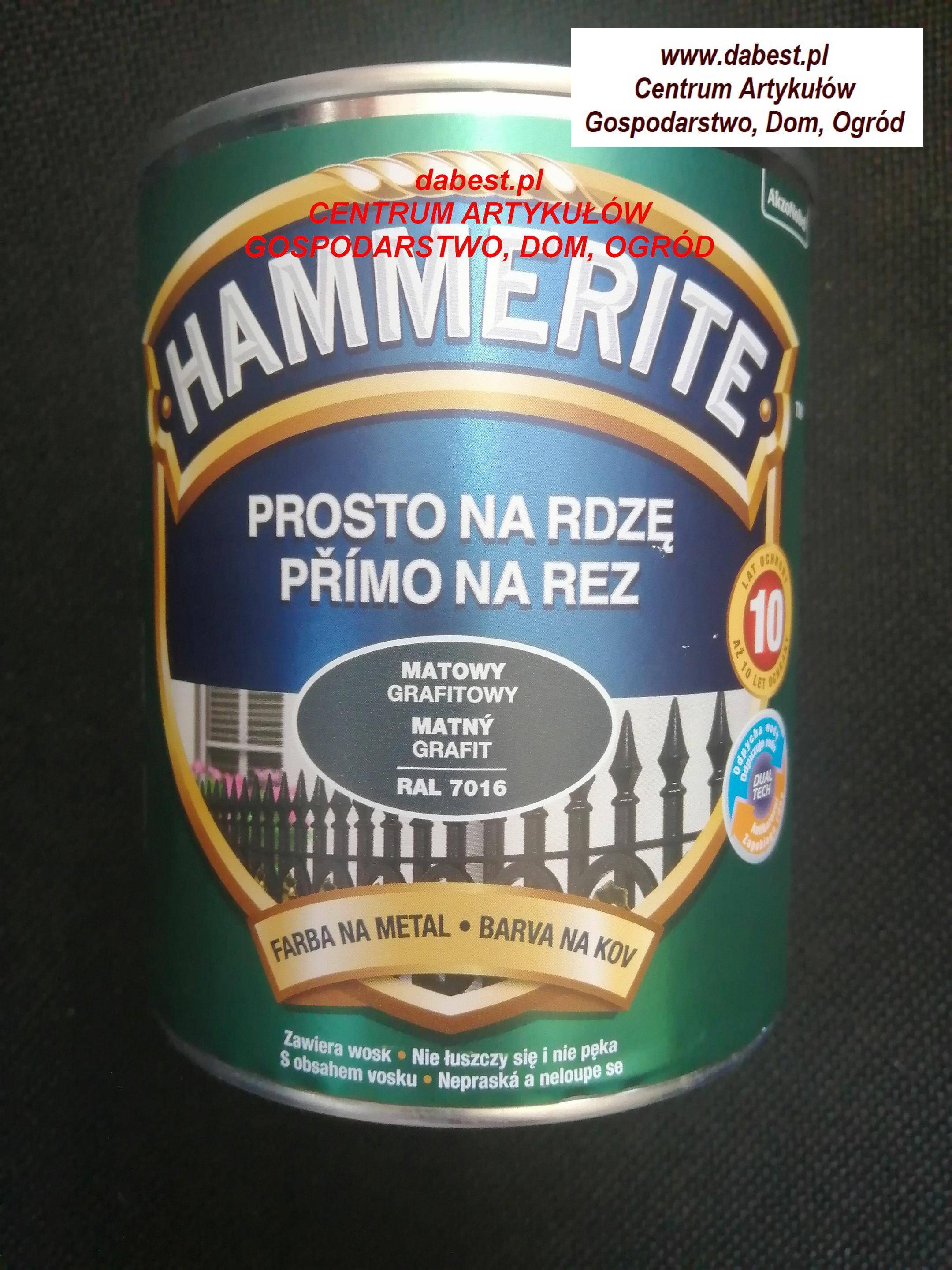 Hammerite 0,7L  MAT GRAFIT efekt