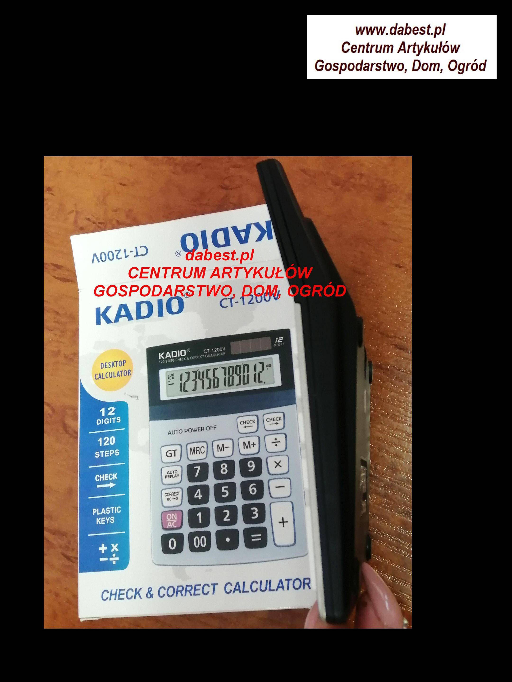 Kalkulator 10,5x15cm, KADIO 12-cyfrowy