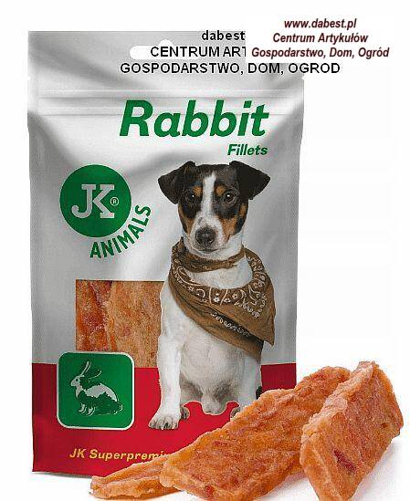 JK- Rabbit Fillets 80g, przysmak dla psa