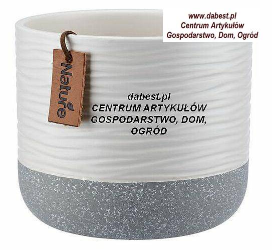 Osłonka ceramiczna PEONY 14  Biała 25038