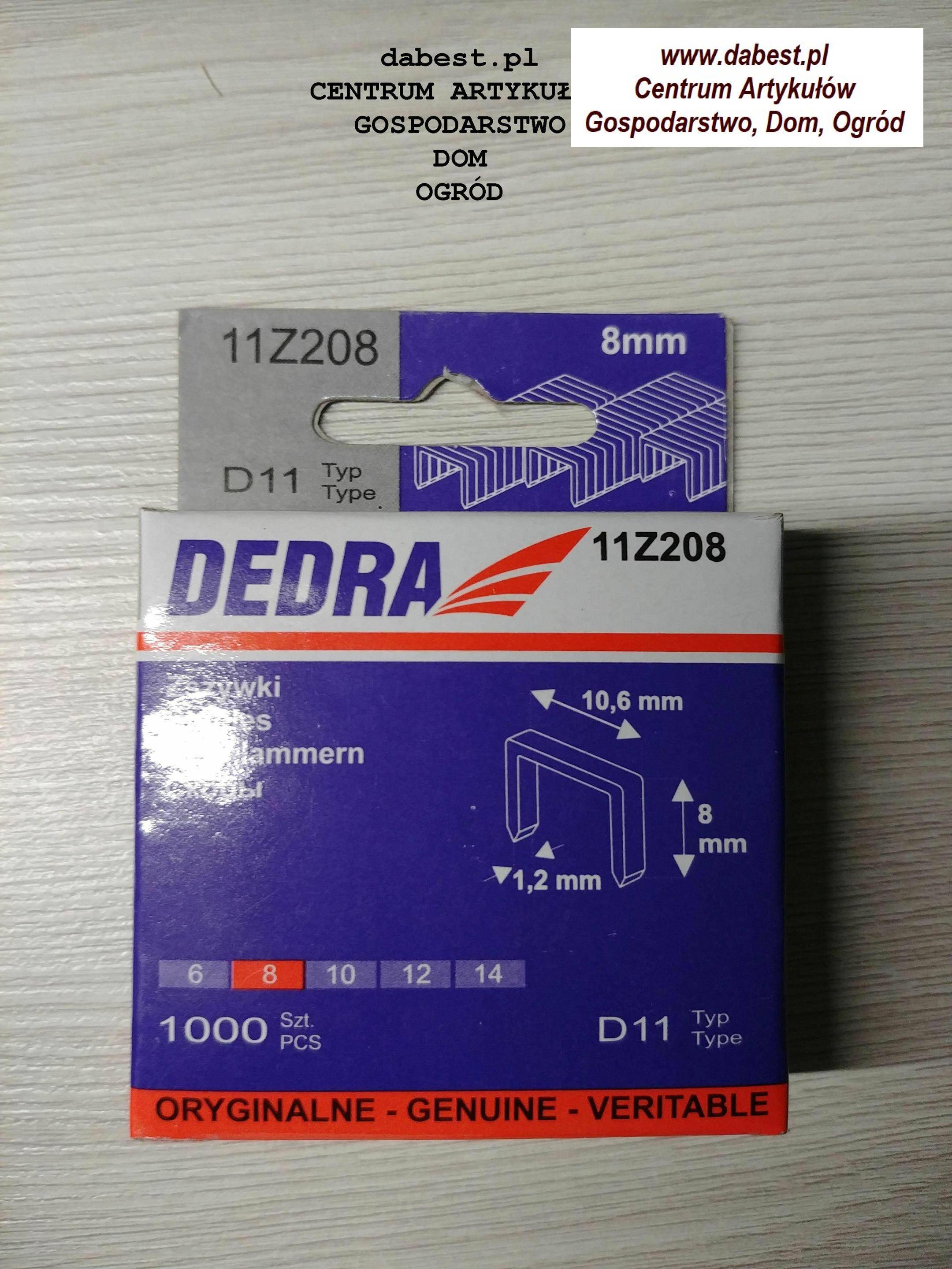 DEDRA Zszywki  8mm 1000szt.gr.1,2 D11